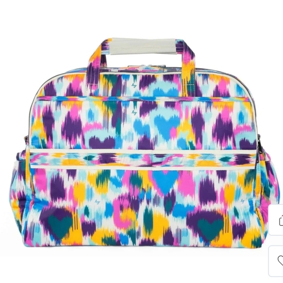 Retails For $87, NWOT Lug Steamboat Jumbo Travel Tote In Ikat Multi - Picture 9 of 11